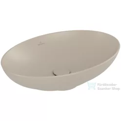   Villeroy & Boch Loop & Friends 56x38 ráültethető mosdó túlfolyóval, mandula színben, Ceramic Plus bevonat 4A47 00 AM ( 4A4700AM )