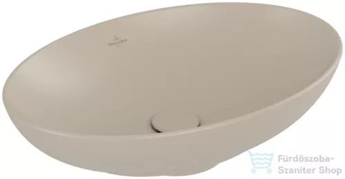 Villeroy & Boch Loop & Friends 56x38 ráültethető mosdó túlfolyóval, mandula színben, Ceramic Plus bevonat 4A47 00 AM ( 4A4700AM )