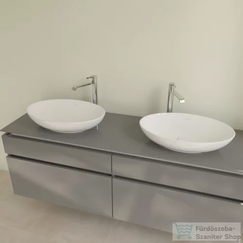 Villeroy & Boch Loop & Friends 56x38 ráültethető mosdó túlfolyó nélkül, fehér színben, Ceramic Plus bevonat 4A47 01 R1 ( 4A4701R1 )