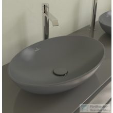   Villeroy & Boch Loop & Friends 62x42 ráültethető mosdó túlfolyóval, grafit színben, Ceramic Plus bevonat 4A48 00 i4 ( 4A4800i4 )