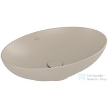   Villeroy & Boch Loop & Friends 62x42 ráültethető mosdó túlfolyó nélkül, mandula színben, Ceramic Plus bevonat 4A48 01 AM ( 4A4801AM )