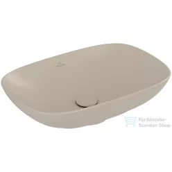   Villeroy & Boch Loop & Friends 56x38 ráültethető mosdó túlfolyóval, mandula színben, Ceramic Plus bevonat 4A49 00 AM ( 4A4900AM )