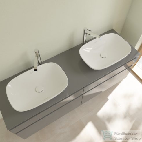 Villeroy & Boch Loop & Friends 56x38 ráültethető mosdó túlfolyóval, fehér színben, Ceramic Plus bevonat 4A49 00 R1 ( 4A4900R1 )