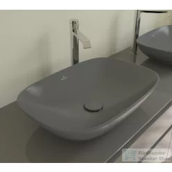   Villeroy & Boch Loop & Friends 62x42 ráültethető mosdó túlfolyó nélkül , grafit színben, Ceramic Plus bevonat 4A50 01 i4 ( 4A5001i4 )
