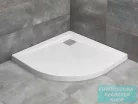 Radaway Argos A 90x90 íves zuhanytálca R399 szögletes zuhanyszifonnal 4AA99-01