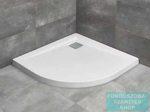 Radaway Argos A 90x90 íves zuhanytálca R399 szögletes zuhanyszifonnal 4AA99-01