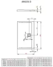 Radaway Argos D 160x90 szögletes zuhanytálca R399 szögletes zuhanyszifonnal 4AD916-01