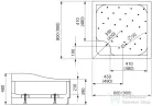 Radaway Korfu C 80x80 szögletes magasított zuhanytálca 4C88400-03