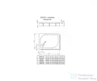 Radaway Delos D 100x75 szögletes zuhanytálca ST 90 zuhanyszifonnal és levehető előlappal jobbos 4D17515-03R