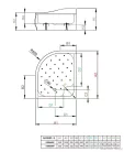 Radaway Korfu E 100x80 íves aszimmetrikus magasított zuhanytálca jobbos 4E81400-03R