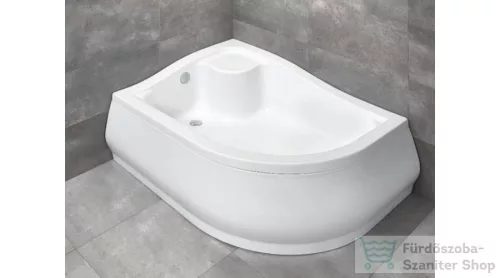 Radaway Korfu E 120x90 íves aszimmetrikus magasított zuhanytálca balos 4E91240-03L