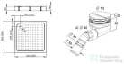 Radaway Rodos C 80x80 szögletes zuhanytálca ST 90 zuhanyszifonnal 4K88155-04