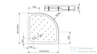 Radaway Rodos A 90x90 íves zuhanytálca ST 90 zuhanyszifonnal 4P99155-03