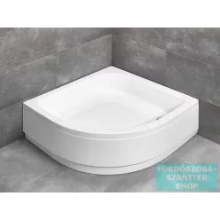   Radaway Samos A 80x80 íves magasított zuhanytálca ST 50 zuhanyszifonnal és levehető előlappal 4S88300-03