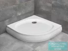 Radaway Patmos A 90x90 íves zuhanytálca ST 90 zuhanyszifonnal és levehető előlappal 4S99155-03