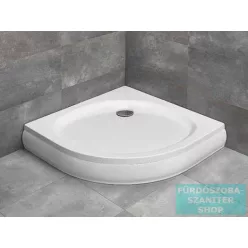   Radaway Patmos A 90x90 íves zuhanytálca ST 90 zuhanyszifonnal és levehető előlappal 4S99155-03