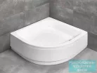 Radaway Samos A 90x90 íves magasított zuhanytálca ST 50 zuhanyszifonnal és levehető előlappal 4S99300-03