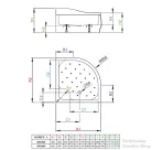 Radaway Korfu A 90x90 íves magasított zuhanytálca 4S99400-03
