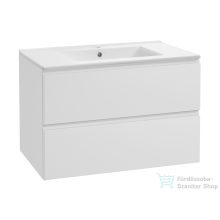   Kielle OUDEE 80x55x46 cm-es 2 fiókos alsószekrény mosdóval,fényes fehér 50002S80