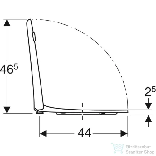 Geberit SELNOVA COMFORT alsó rögzítésű akadálymentes,antibakteriális WC-ülőke,fehér 500.133.00.1