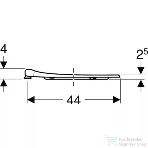 Geberit SELNOVA COMFORT felső rögzítésű akadálymentes,antibakteriális ülőkarima,kármin vörös 500.134.00.2