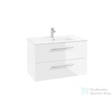   Kielle VEGA 80x50x46 cm-es 2 fiókos alsószekrény mosdóval,fényes /matt fehér 50018S80