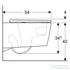 Geberit One fali wc mélyöblítésű, Turboflush, fehér díszcsíkos wc ülőkével 500.201.01.1