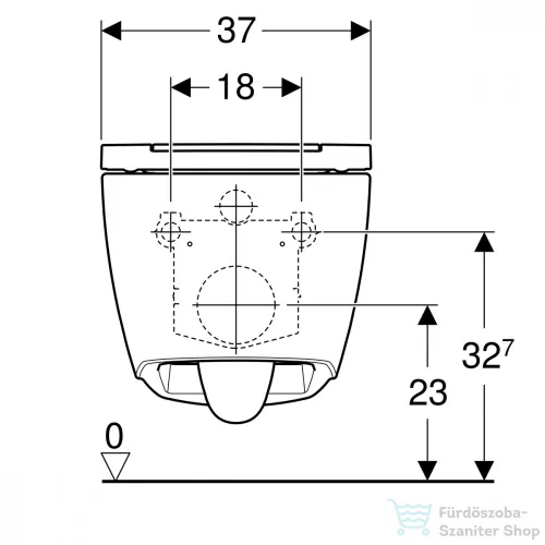 Geberit One fali wc mélyöblítésű, Turboflush, króm díszcsíkos wc ülőkével 500.202.01.1