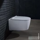 Geberit One fali wc mélyöblítésű, Turboflush, króm díszcsíkos wc ülőkével 500.202.01.1