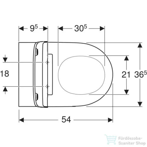 Geberit One fali wc mélyöblítésű, Turboflush,króm díszcsíkos wc ülőkével,matt fehér 500.202.JT.1