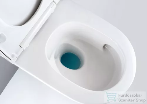Geberit One fali wc mélyöblítésű, Turboflush,króm díszcsíkos wc ülőkével,matt fehér 500.202.JT.1