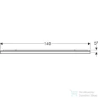 Geberit Xeno² 140x71 cm-es tükör LED világítással,szálcsiszolt alumínium 500.203.00.1
