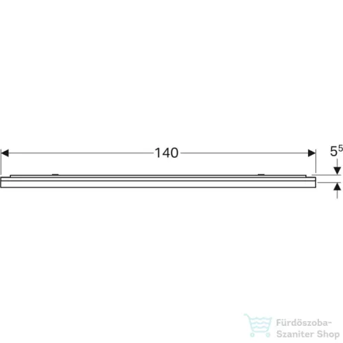 Geberit Xeno² 140x71 cm-es tükör LED világítással,szálcsiszolt alumínium 500.203.00.1