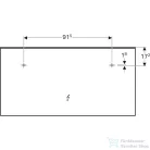 Geberit Xeno² 140x71 cm-es tükör LED világítással,szálcsiszolt alumínium 500.203.00.1