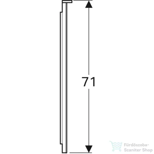 Geberit Xeno² 140x71 cm-es tükör LED világítással,szálcsiszolt alumínium 500.203.00.1