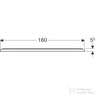 Geberit Xeno² 160x71 cm-es tükör LED világítással,szálcsiszolt alumínium 500.204.00.1