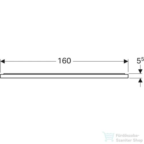 Geberit Xeno² 160x71 cm-es tükör LED világítással,szálcsiszolt alumínium 500.204.00.1