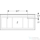 Geberit Xeno² 160x71 cm-es tükör LED világítással,szálcsiszolt alumínium 500.204.00.1