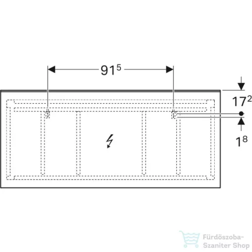 Geberit Xeno² 160x71 cm-es tükör LED világítással,szálcsiszolt alumínium 500.204.00.1