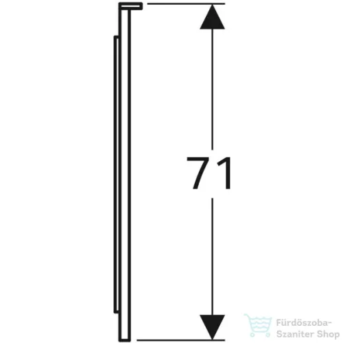 Geberit Xeno² 160x71 cm-es tükör LED világítással,szálcsiszolt alumínium 500.204.00.1