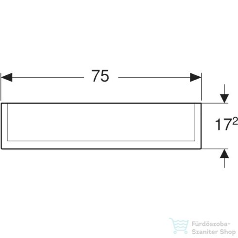 Geberit OPTION PLUS 75x70 cm-es 2 ajtós tükrös szekrény LED világítással,külső/belső tükörrel 500.206.00.1