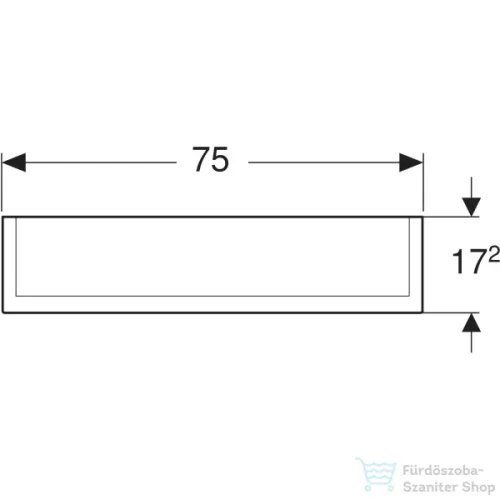 Geberit OPTION PLUS 75x70 cm-es 2 ajtós tükrös szekrény LED világítással,külső/belső tükörrel 500.206.00.1