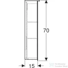 Geberit OPTION PLUS 75x70 cm-es 2 ajtós tükrös szekrény LED világítással,külső/belső tükörrel 500.206.00.1