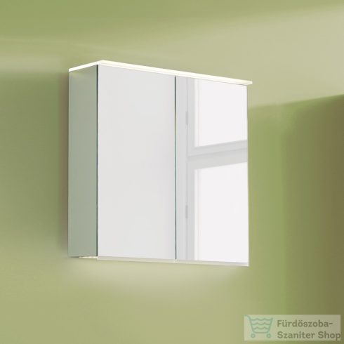 Geberit OPTION PLUS 75x70 cm-es 2 ajtós tükrös szekrény LED világítással,külső/belső tükörrel 500.206.00.1
