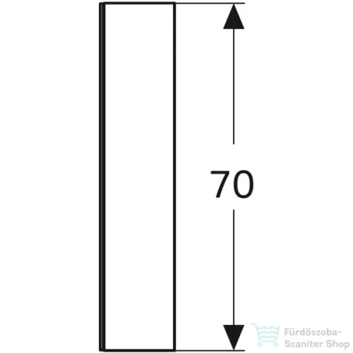 Geberit OPTION 120x70 cm-es 3 ajtós tükrös szekrény alsó/felső LED világítással,külső/belső tükörrel 500.207.00.1