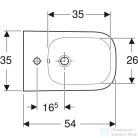 Geberit SMYLE SQUARE fali bidé,fehér 500.209.01.1
