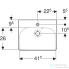 Geberit SMYLE SQUARE 45x36 cm-es mosdó,fehér 500.222.01.1