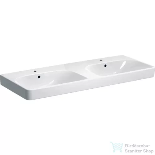 Geberit SMYLE SQUARE 120x48 cm-es két medencés mosdó,fehér 500.223.01.1