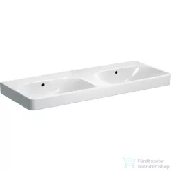   Geberit SMYLE SQUARE 120x48 cm-es két medencés mosdó csaplyuk nélkül,fehér 500.224.01.1
