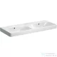 Geberit SMYLE SQUARE 120x48 cm-es két medencés mosdó csaplyuk nélkül,fehér 500.224.01.1